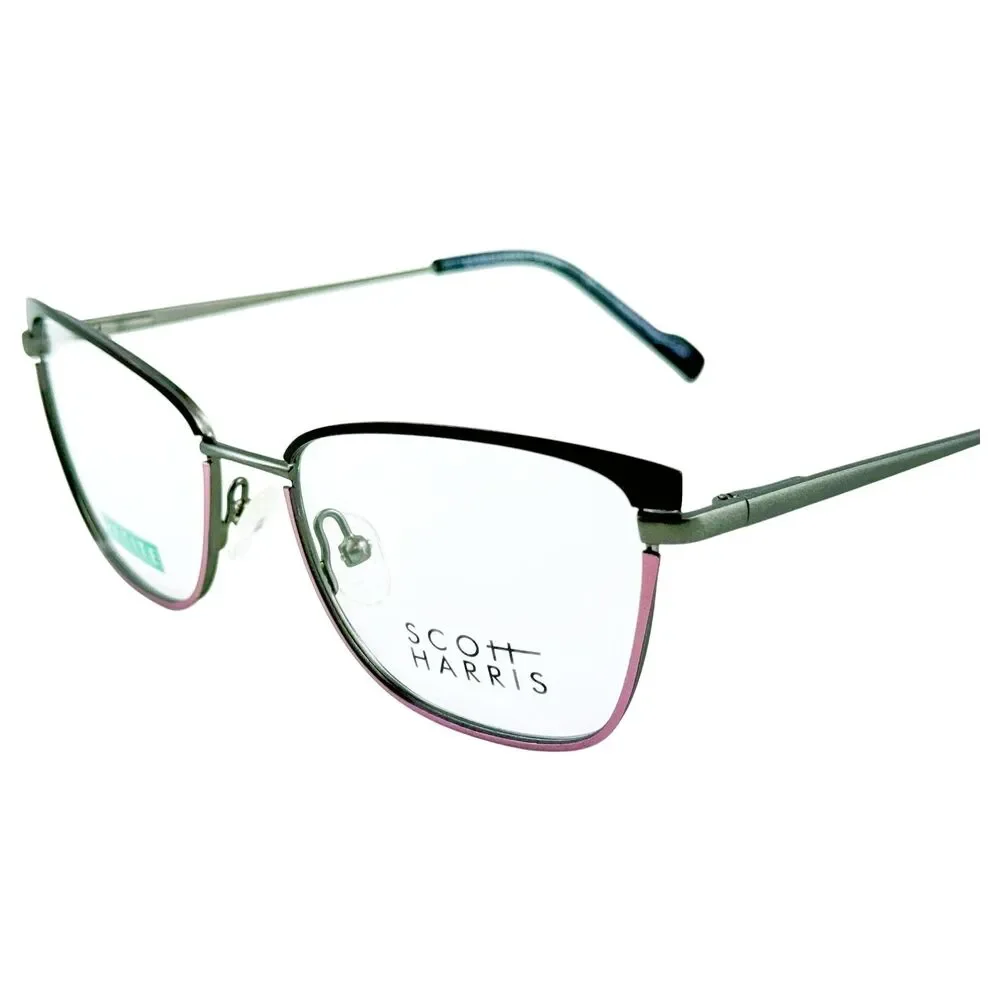 Scott Harris SH800 Womens Metal Eyeglass Frame C1 Plum Lilac 49-16 W Case